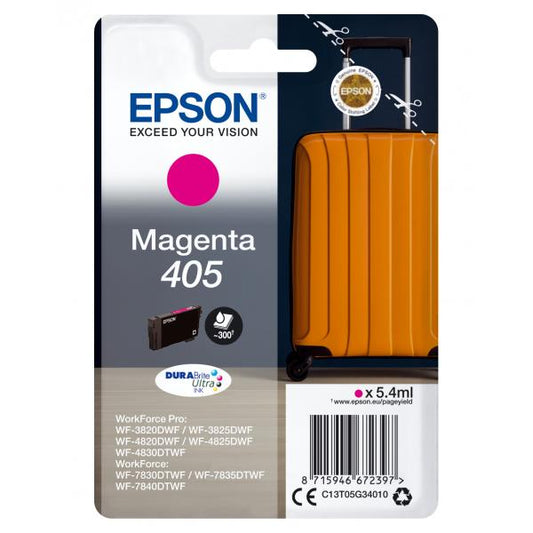 Epson Singlepack Magenta 405 DURABrite Ultra Ink [C13T05G34010]