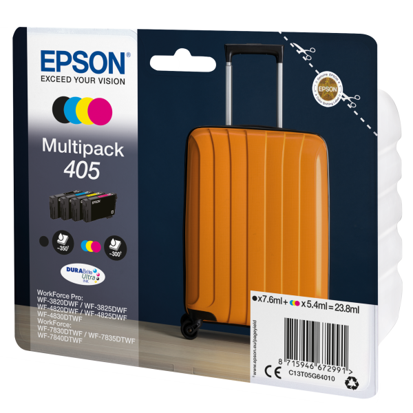 Epson Multipack 4 Colores 405 Tinta DURABrite Ultra [C13T05G64010]