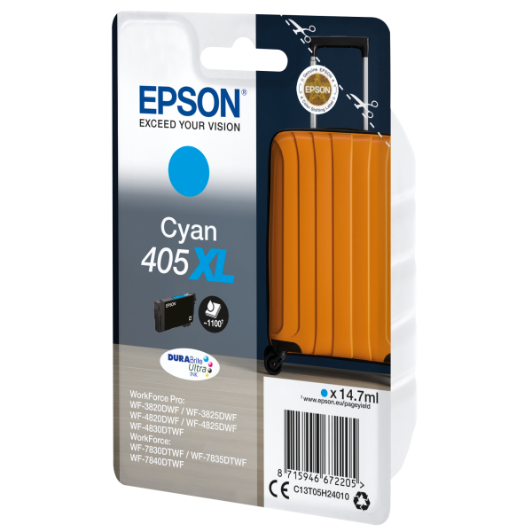 Epson Singlepack Cyan 405XL DURABrite Ultra Ink [C13T05H24020]