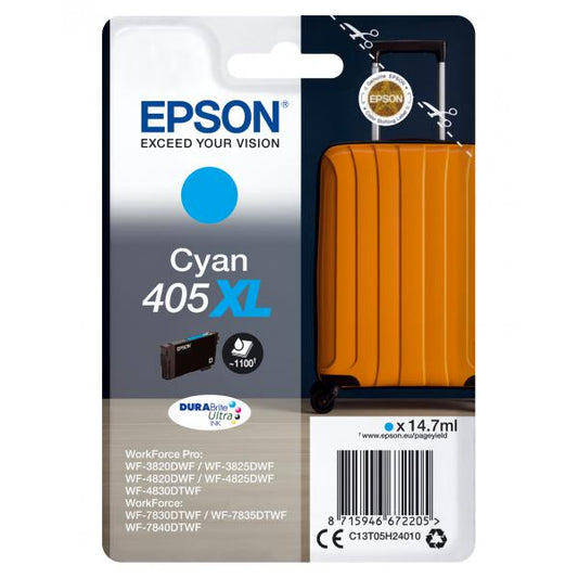 Epson Singlepack Cyan 405XL DURABrite Ultra Ink [C13T05H24020]