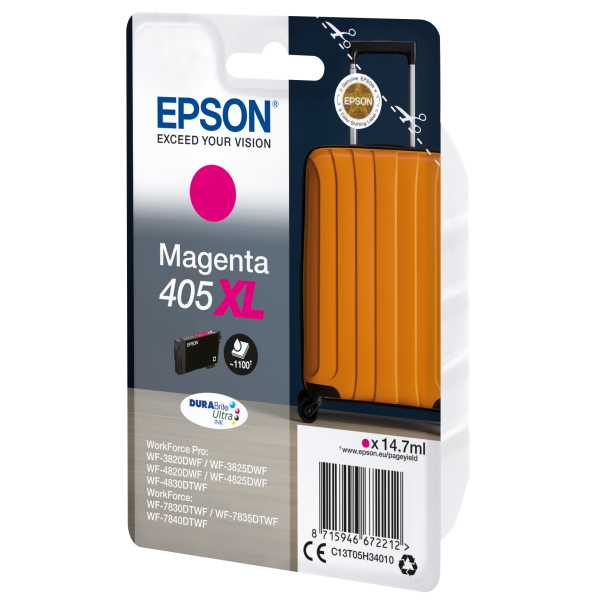 Epson Singlepack Magenta 405XL DURABrite Ultra Ink [C13T05H34010]