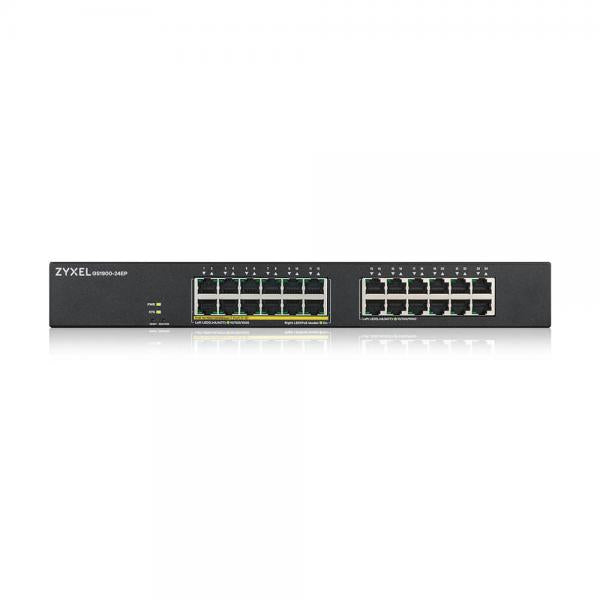 ZYXEL SWITCH MANAGED 24 PORTE GIGABIT DI CUI 12 POE, SUPPORTO IPV6, VLAN, RACK [GS1900-24EP-EU0101F]