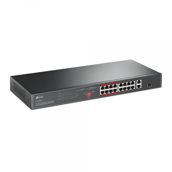TP-Link TL-SL1218P switch di rete Non gestito Gigabit Ethernet (10/100/1000) Supporto Power over Ethernet (PoE) 1U Nero [TL-SL1218P]
