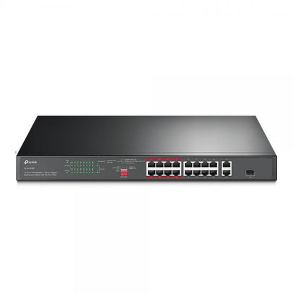 TP-Link TL-SL1218P switch de red No Administrado Gigabit Ethernet (10/100/1000) Soporte Alimentación a través de Ethernet (PoE) 1U Negro [TL-SL1218P] 