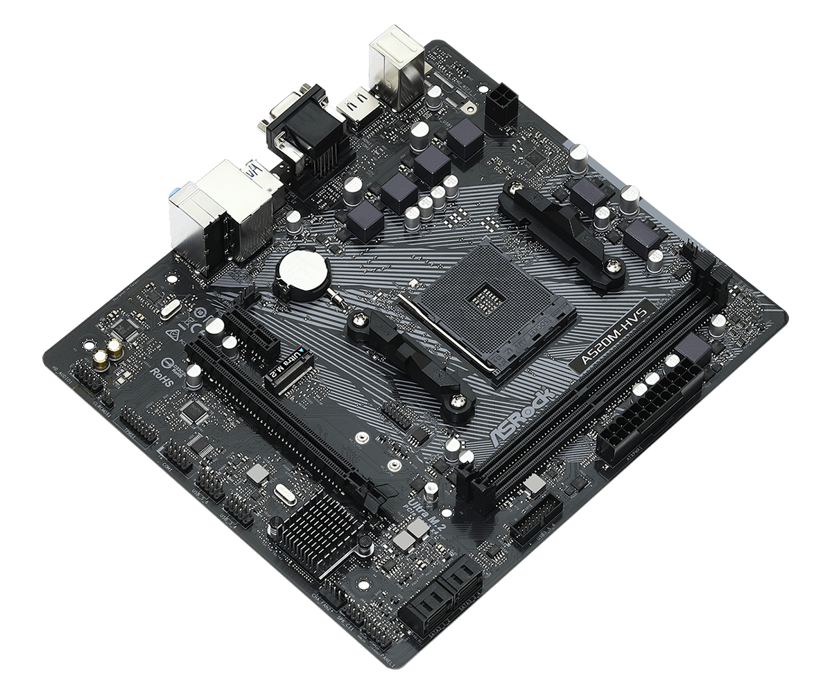 ASROCK MB AMD A520, A520M HVS DDR4 4SATA3 [A520M-HVS]