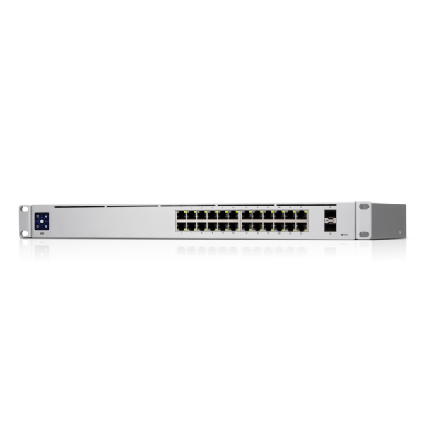 Ubiquiti - USW-24-EU - Conmutador UniFi de 24 puertos de capa 2 con puertos de 24 GbE, 2 puertos SFP USW-24-EU [USW-24-EU] 