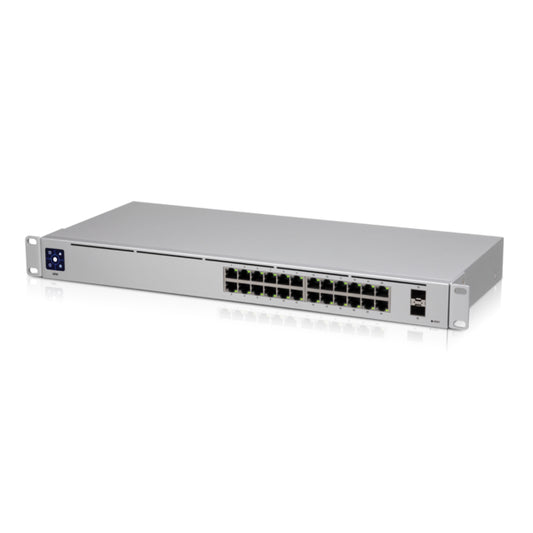 Ubiquiti - USW-24-EU - Conmutador UniFi de 24 puertos de capa 2 con puertos de 24 GbE, 2 puertos SFP USW-24-EU [USW-24-EU] 