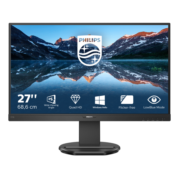 Philips B-Line - 27 inch - Quad HD IPS LED Monitor - 2560x1440 - USB-C Dock - Pivot / HAS / USB-C [276B9/00]