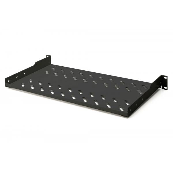 Digitus 1U fixed shelf for racks from 400 mm depth 45x483x250 mm - up to 15 kg - Black [DN-19TRAY-1-SW]