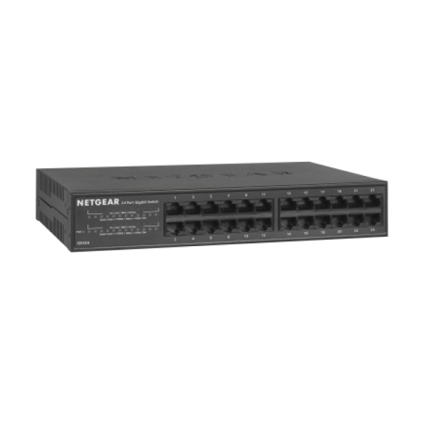 NETGEAR GS324 Non gestito Gigabit Ethernet (10/100/1000) Nero [GS324-200EUS]