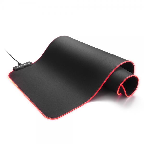 Sharkoon 1337 RGB V2 Gaming Mat Tappetino per mouse per gioco da computer Nero [1337GAMINGMATRGBV2800]