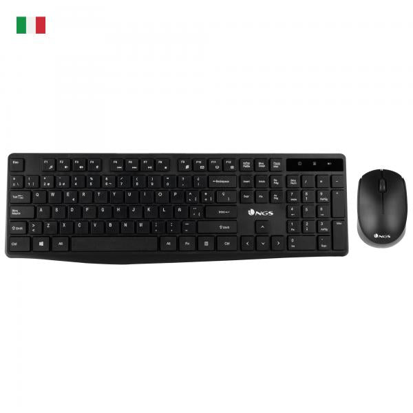 NGS BUNDLE MOUSE E TASTIERA ALLURE KIT 2,4 GHZ BLACK [ALLUREKIT]