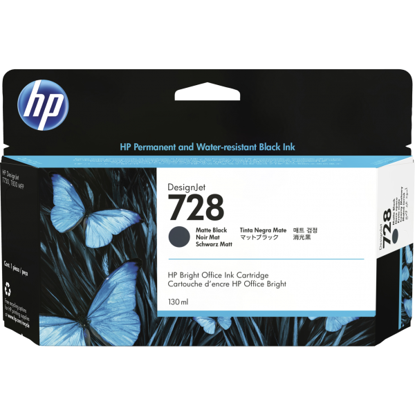 HP CART INK 728 NERO OPACO [3WX25A]