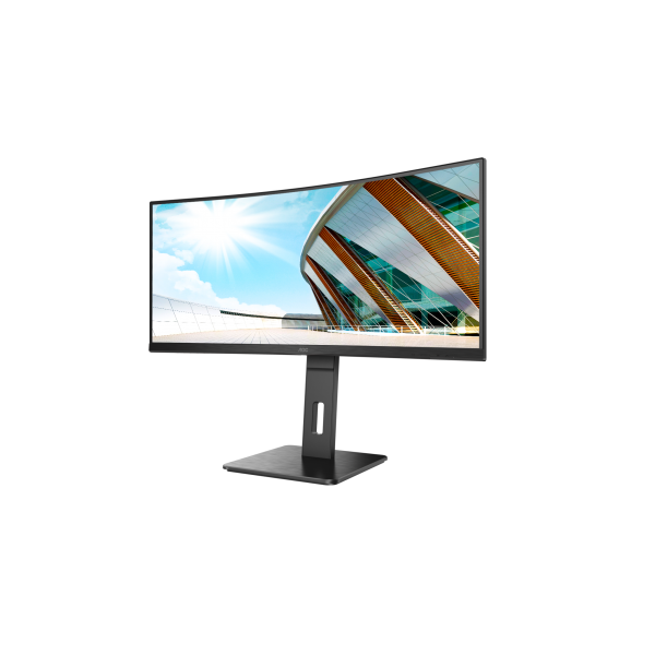 Aoc P2 Series - 34 inch - Curved - UltraWide Quad HD VA LED Monitor - 3440x1440 - HAS [CU34P2A]