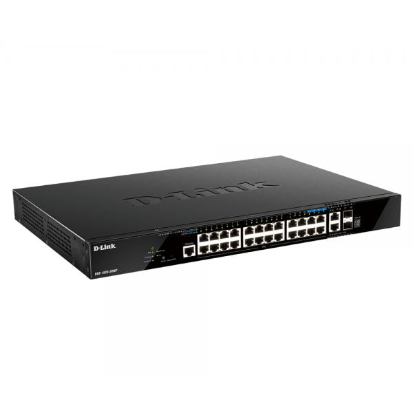 D-Link DGS-1520-28MP network switch Managed L3 Gigabit Ethernet (10/100/1000) Support Power over Ethernet (PoE) 1U Black [DGS-1520-28MP] 