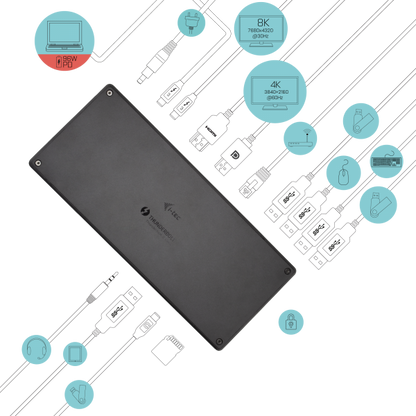 i-tec Thunderbolt 3 3x Display Docking Station + Power Delivery 96W [TB3TRIPLEDOCKPDIT]