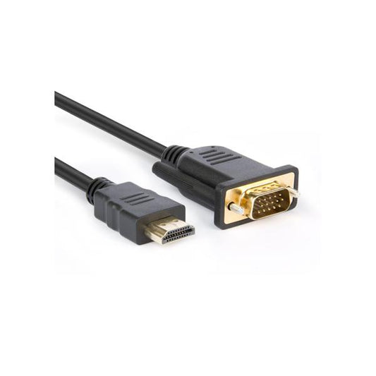 Hamlet XVCHDM-VGA180 cavo e adattatore video 1,8 m HDMI tipo A (Standard) VGA (D-Sub) Nero [XVCHDM-VGA180]