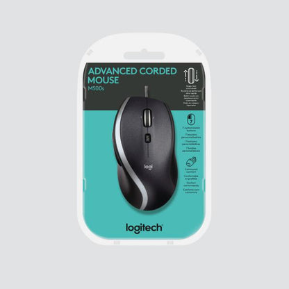 Logitech Corded M500S mouse Mano derecha USB tipo A Óptico 4000 DPI [910-005784] 