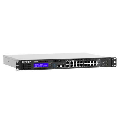 QNAP QGD-1602P Gestito L2 Gigabit Ethernet (10/100/1000) Supporto Power over Ethernet (PoE) 1U Nero, Grigio [QGD-1602P-C3558-8G]