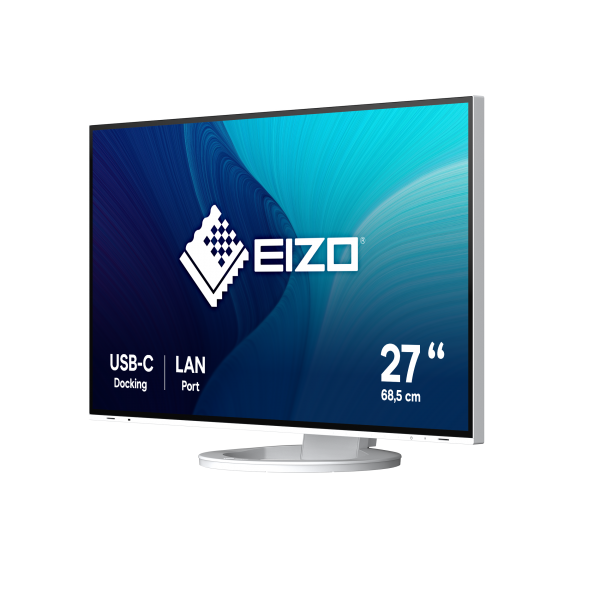 EIZO MONITOR 27 LED IPS 2560X1440 16:9 5MS 350 CDM, DP/HDMI, PIVOT, USB-C LAN, MULTIMEDIALE, FLEXSCAN BIANCO [EV2795-WT]