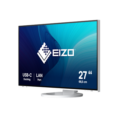 EIZO MONITOR 27 LED IPS 2560X1440 16:9 5MS 350 CDM, DP/HDMI, PIVOT, USB-C LAN, MULTIMEDIALE, FLEXSCAN BIANCO [EV2795-WT]