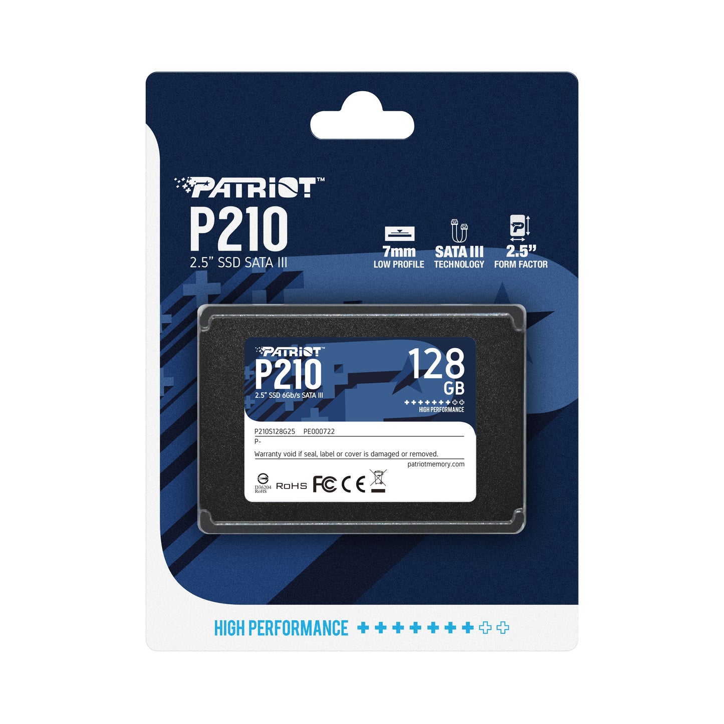 PATRIOT INTERNO SSD P210 128GB 2.5 SATA 6GB/SR/W 450/430 [P210S128G25] 