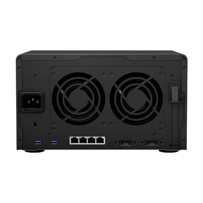 SYNOLOGY NAS TOWER 6BAY 2.5"/3.5" SSD/HDD SATA, 2xSSD NVME M.2 2280, AMD RYZENTM V1500B 4CORE 2.2 GHz, 4GB SODIMM DDR4 ECC (UP TO 32GB), 4x1GbE, 3xUSB 3.2, 2xESATA. SCALABILITA FINO A 16 UNITA CON 2xDX517 [DS1621+]