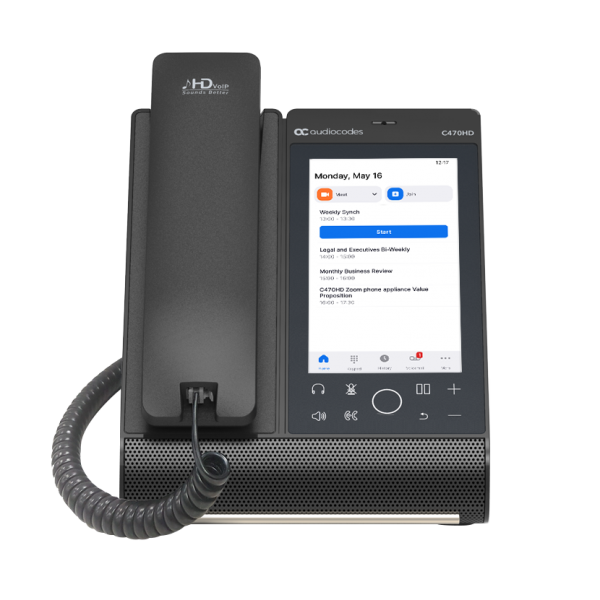 Audiocodes Teams C470HD Total Touch IP-Phone PoE GbE with integrated BT and Dual Band WiFi TEAMS-C470HD-DBW [TEAMS-C470HD-DBW]