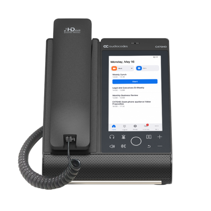 Audiocodes Teams C470HD Total Touch IP-Phone PoE GbE with integrated BT and Dual Band WiFi TEAMS-C470HD-DBW [TEAMS-C470HD-DBW]