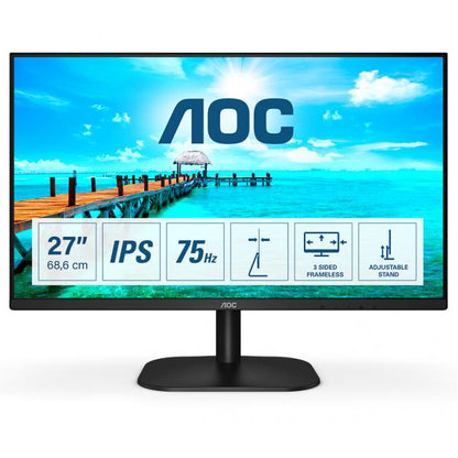 AOC MONITOR 27 LED IPS 16:9 FHD 4MS 250 CDM VGA/HDMI/DVI, MULTIMEDIALE [27B2DA]