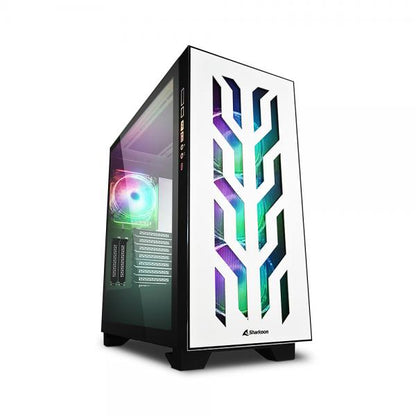 SHARKOON CASE ATX 2XUSB 3.0, 1X TYPE-C, 2X VIDRIO TEMPLADO, 8 RANURAS DE EXPANSIÓN, 4X VENTILADOR ARGB, CONTROLADOR ARGB [SHARK CA300T BLANCO] 