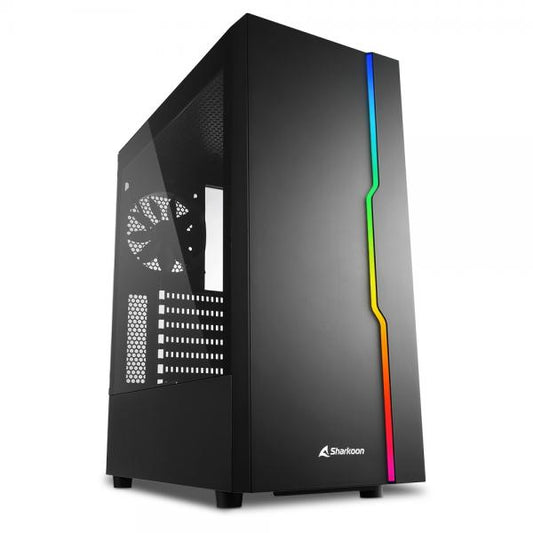 SHARKOON CASE ATX 1XUSB 2.0, 2XUSB 3.0, VETRO TEMPERATO, 1X 120MM FAN FRONT, 7 SLOT ESPANSIONE, ARGB CONTROLLER, PANNELLO FRONTALE ILLUMINATO [RGB SLIDER]