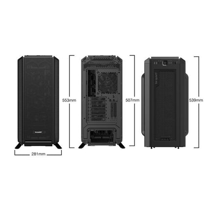 BE QUIET! CASE ATX SILENT BASE 802 BLACK, 2.5/3.5 HDD DRIVE, I/O AUDIO, 9 SLOT ESPANSIONE, 2X140MM F [BG039]