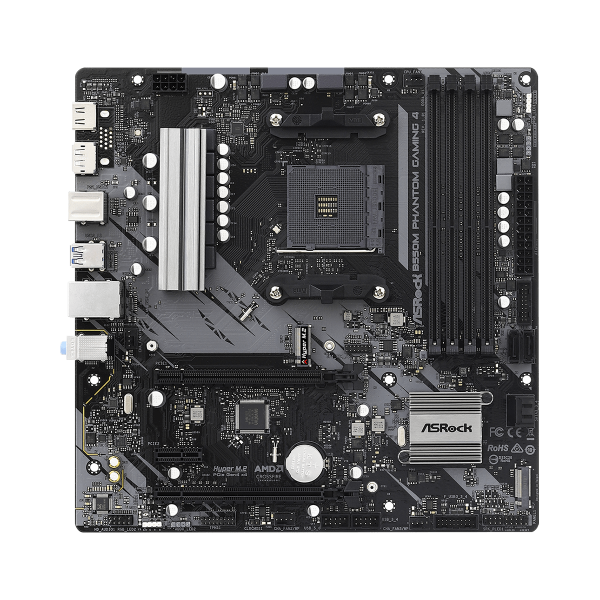 ASROCK MB AMD B550, B550M PHANTOM GAMING 4, AM4, 4 DDR4, Micro ATX [B550M PHANTOM GAM 4]