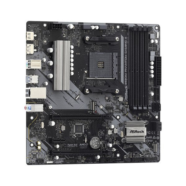 ASROCK MB AMD B550, B550M PHANTOM GAMING 4, AM4, 4 DDR4, Micro ATX [B550M PHANTOM GAM 4]