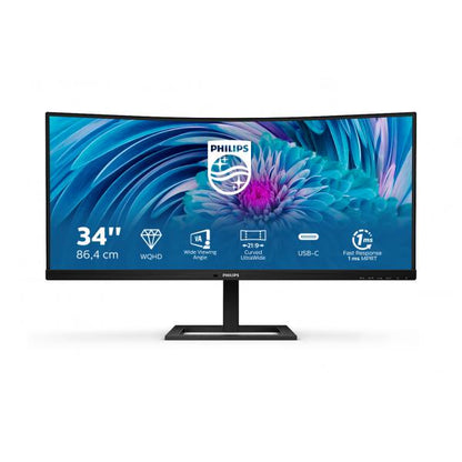 PHILIPS MONITOR CURVO 34 LED VA 21:9 3440x1440 1MS 350 CDM, USB-C, ALTEZZA, DP/HDMI, MULTIMEDIALE [346E2CUAE]