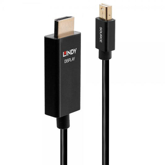 Lindy 40921 cavo e adattatore video 1 m Mini DisplayPort HDMI Nero [LINDY40921]