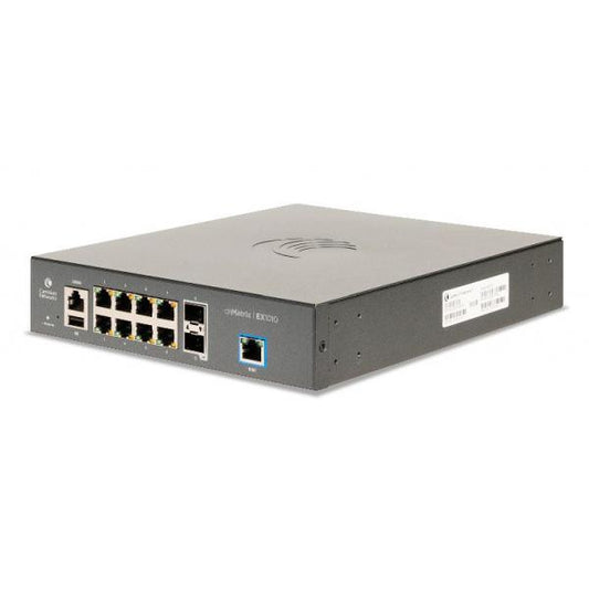 CambiumNetworks,EX1010,Intelligent Ethernet Switch cnMatrix, 8 1,Gbps and 2 1,Gbps SFP fiber ports , no power cord MX-EX1010XXA-E [MX-EX1010XXA-E]