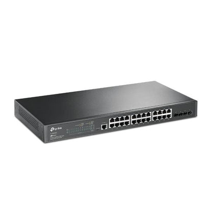 TP-Link - SG3428 - JetStream 24-Port Gigabit L2+ Managed Switch with 4 SFP Slots, 24x Gigabit RJ45 Ports, 4x Gigabit SFP Slots, RJ45/Micro-USB Console Port, 1U 19-inch Rack-mountable Steel C [SG3428]