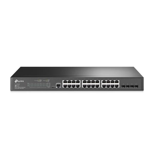 TP-Link - SG3428 - JetStream 24-Port Gigabit L2+ Managed Switch with 4 SFP Slots, 24x Gigabit RJ45 Ports, 4x Gigabit SFP Slots, RJ45/Micro-USB Console Port, 1U 19-inch Rack-mountable Steel C [SG3428]