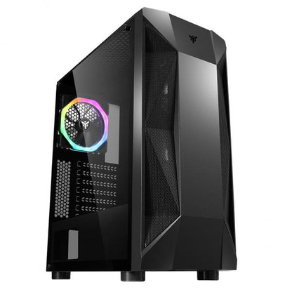 ITEK CASE THE ROCK EVO - GAMING MIDDLE TOWER, USB3, 12CM ARGB FAN, SIDE PANEL TEMP GLASS [ITGCATRK40E]