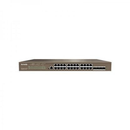 TENDA SWITCH L3 MANAGED POE SWITCH 24 PORTE 10/100/1000 BASE-T ETHERNET - 4 PORTE 1000 BASE-X SFP -1 [TEG5328P-24-410W]