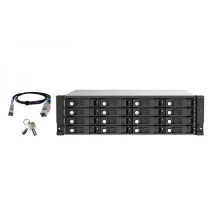 QNAP JBOD TL-R1620Sep-RP, 16 bay 3U rackmount SAS 12Gbps JBOD expansion enclosure with SAS expander, 2.5"/3.5" SAS 12Gbps & SAS/SATA 6Gbps drives, 4 x SFF-8644 Mini-SAS HD ports, redundant P [TL-R1620Sep-RP]