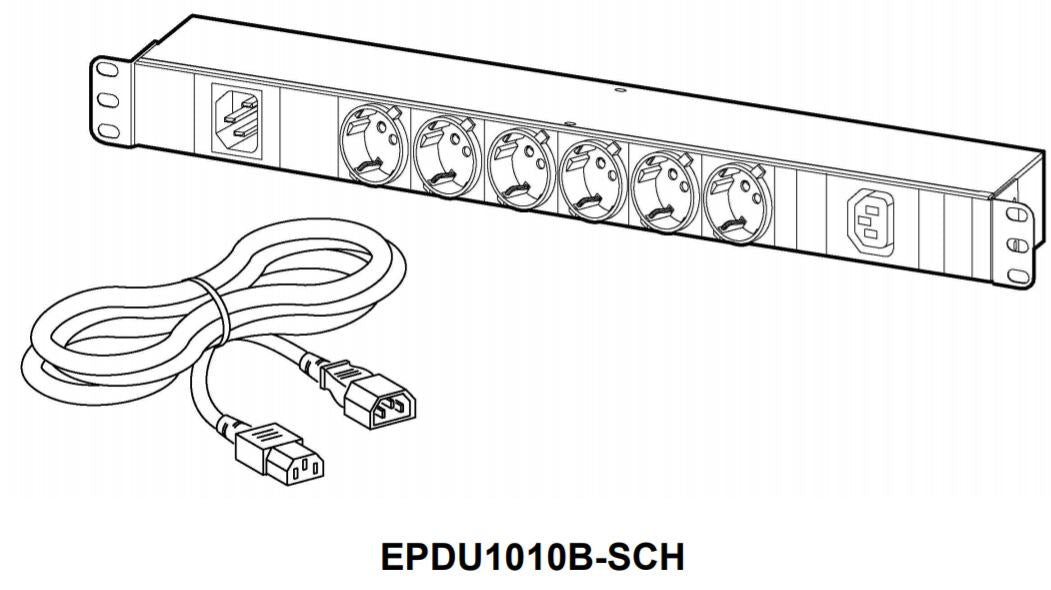 APC EPDU1010B-SCH unità di distribuzione dell'energia (PDU) 7 presa(e) AC 1U Nero [EPDU1010B-SCH]