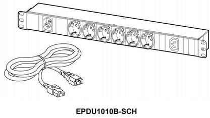 APC EPDU1010B-SCH unità di distribuzione dell'energia (PDU) 7 presa(e) AC 1U Nero [EPDU1010B-SCH]