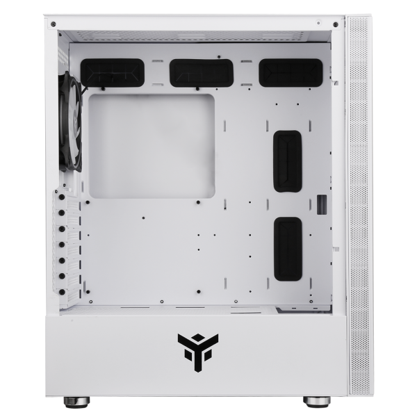 ITEK CASE VERTIBRA S210W - GAMING MIDDLE TOWER, 12CM ARGB FAN, 2XUSB3, SIDE PANEL TEMP GLASS, WHITE [ITGCAVS210W]