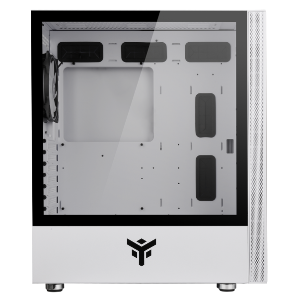 ITEK CASE VERTIBRA S210W - GAMING MIDDLE TOWER, 12CM ARGB FAN, 2XUSB3, SIDE PANEL TEMP GLASS, WHITE [ITGCAVS210W]