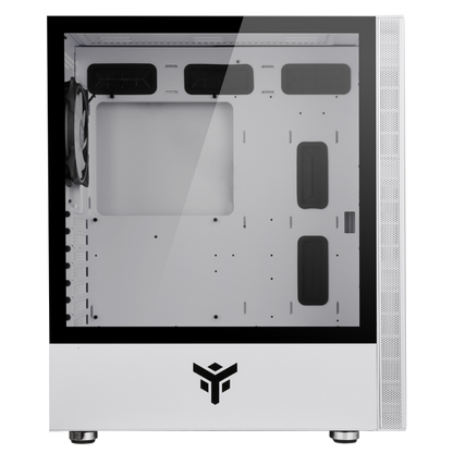 ITEK CASE VERTIBRA S210W - GAMING MIDDLE TOWER, 12CM ARGB FAN, 2XUSB3, SIDE PANEL TEMP GLASS, WHITE [ITGCAVS210W]