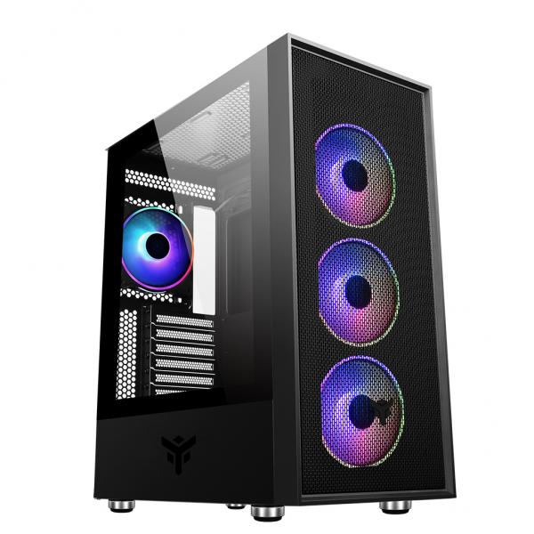 ITEK CASE VERTIBRA H210 - GAMING MIDDLE TOWER, 4X12CM ARGB FAN, 2XUSB3, SIDE PANEL TEMP GLASS [ITGCAVH210]