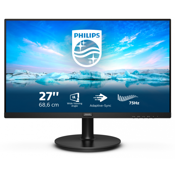 MONITOR PHILIPS 27 LED VA 16:9 FHD 4MS 250 CDM, VGA/DP/HDMI, TS MULTIMEDIA [272V8LA]